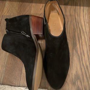JCrew Black Short Swede booties